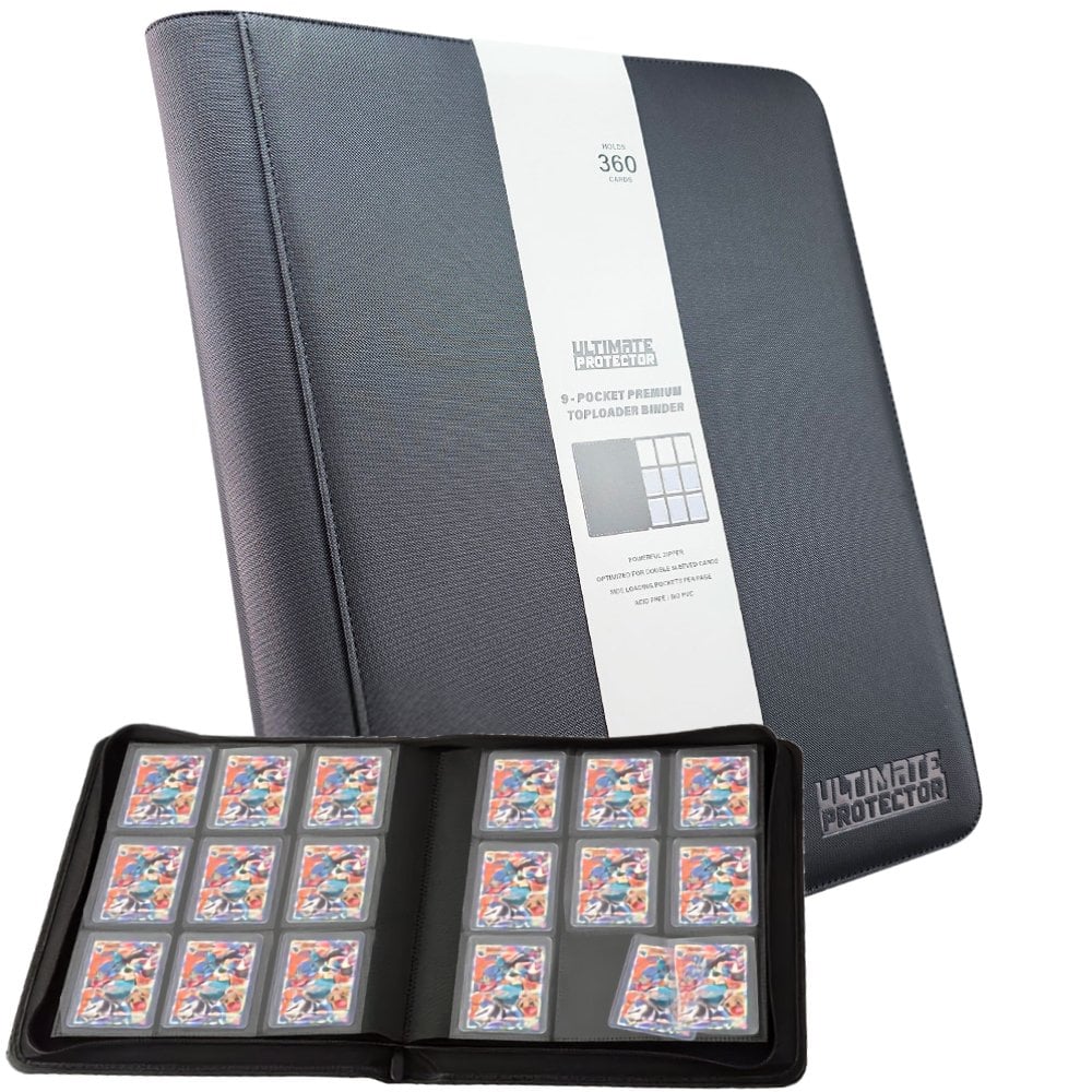 ALBUM PARA TOPLOADER DE CARTAS POKEMON TCG Y MAGIC PARA 360 CARDS - NEGRO - FOLDER BINDER ULTIMATE PROTECTOR - 1