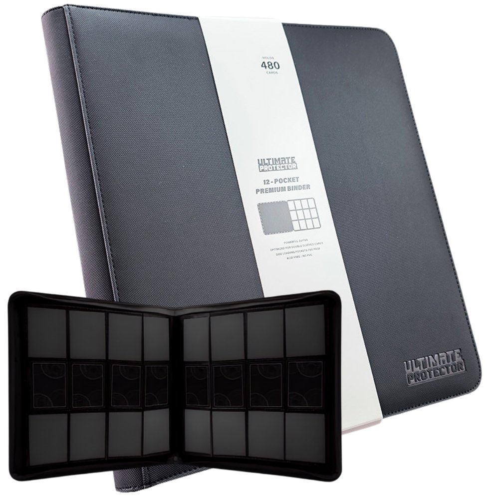 ALBUM CON CIERRE PARA CARTAS POKEMON TCG Y MAGIC PARA 480 CARDS - NEGRO - FOLDER BINDER ULTIMATE PROTECTOR - 3