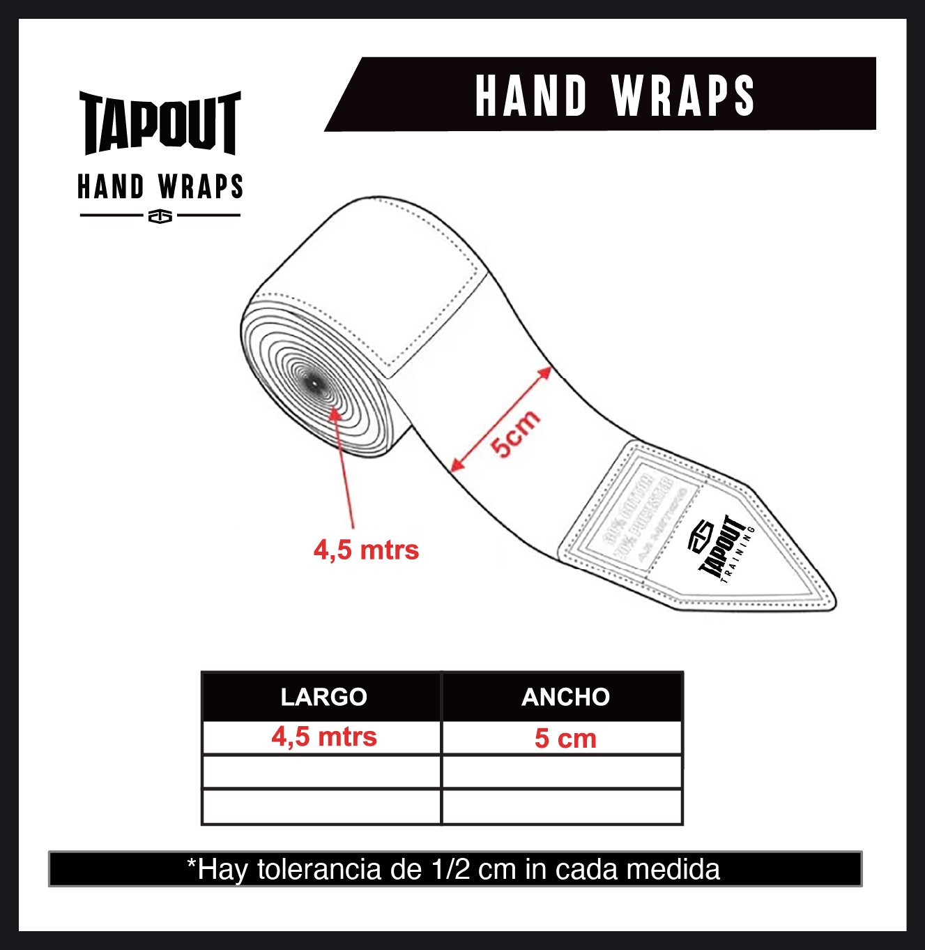 VENDA DE BOXEO UNISEX TAPOUT CHOPPI - 6