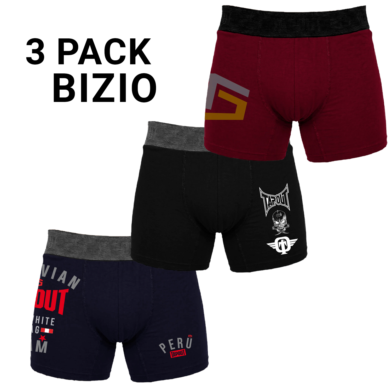 TRIPACK BOXER HOMBRE TAPOUT BIZIO - 1