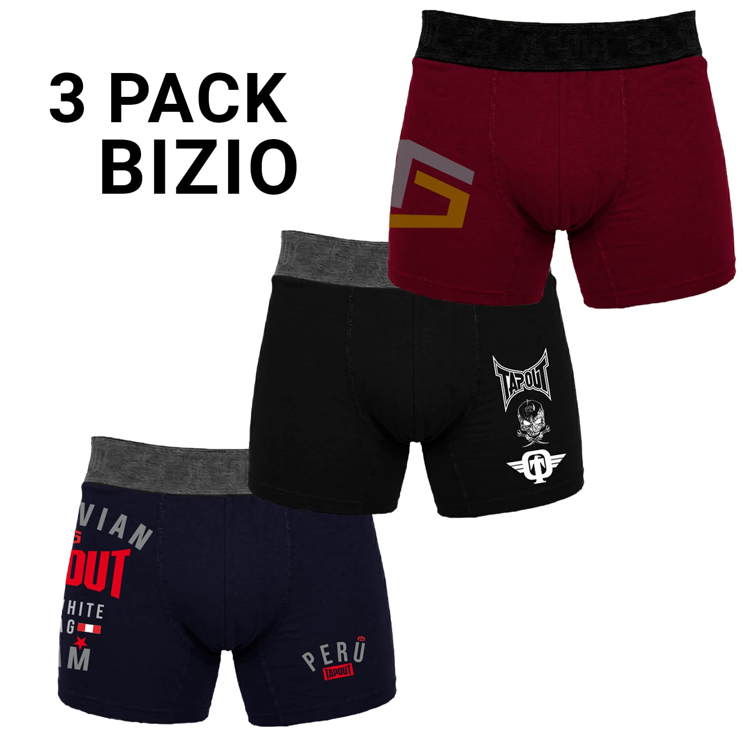 TRIPACK BOXER HOMBRE TAPOUT BIZIO - 1