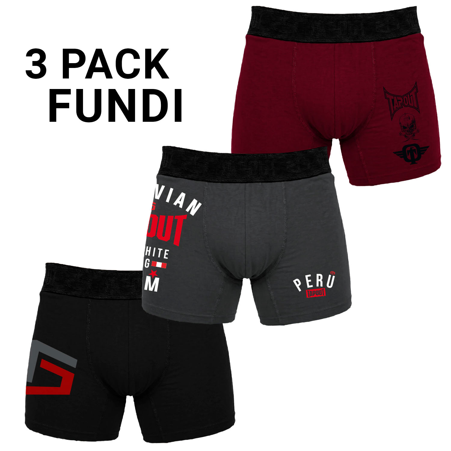 TRIPACK BOXER HOMBRE TAPOUT FUNDI - 1