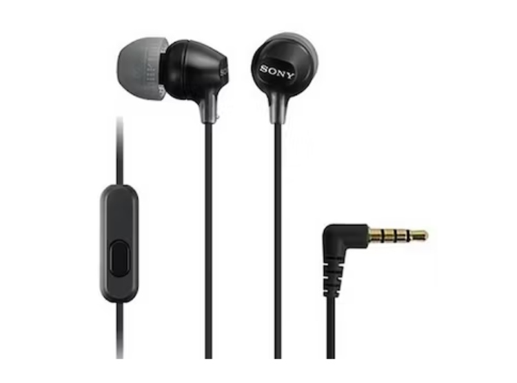 AUDÍFONOS SONY IN-EAR MDR-EX15AP CON MICRÓFONO CONECTOR 3.5MM COLOR NEGRO - 1