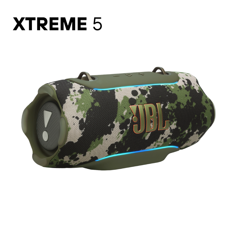 PARLANTE BLUETOOTH JBL XTREME 5 CON HASTA 28 HORAS Y VINCULACION AURACAST COLOR CAMUFLADO - 1