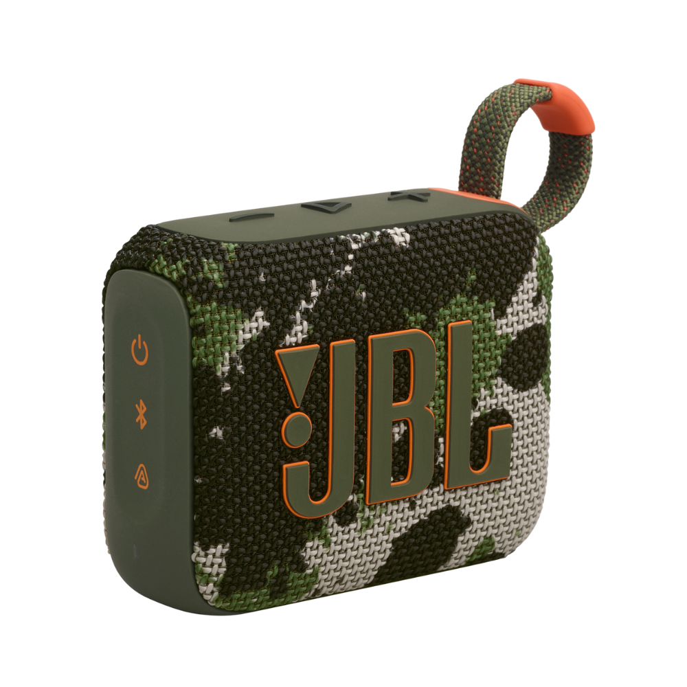 PARLANTE PORTÁTIL JBL GO4 IP67 CON 7 HORAS Y VINCULACIÓN AURACAST COLOR CAMUFLADO - 1