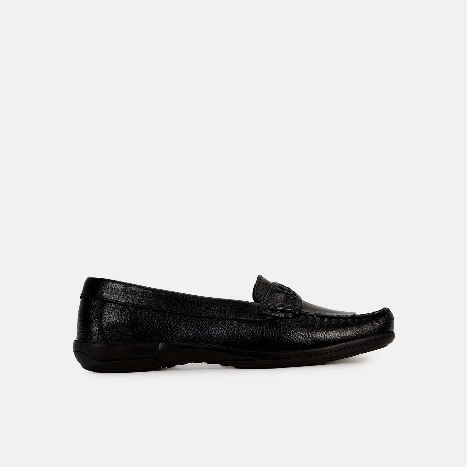 MOCASINES MUJER BATA NEGRO CASUALES - 1