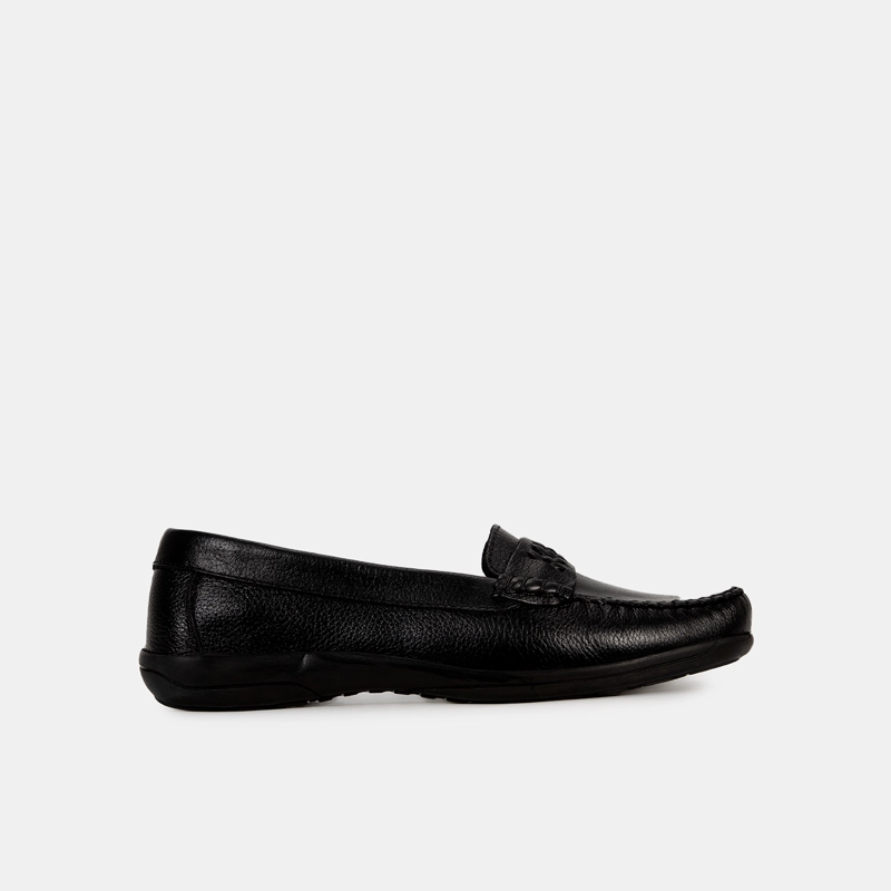 MOCASINES MUJER BATA NEGRO CASUALES - 1