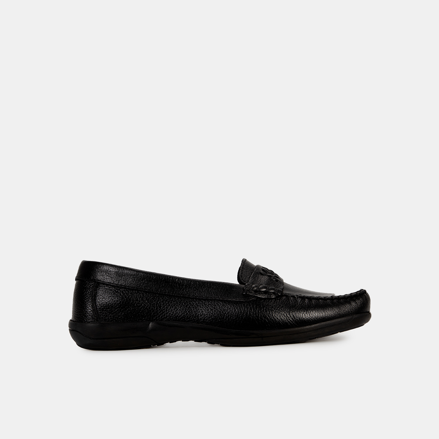 MOCASINES MUJER BATA NEGRO CASUALES - 1