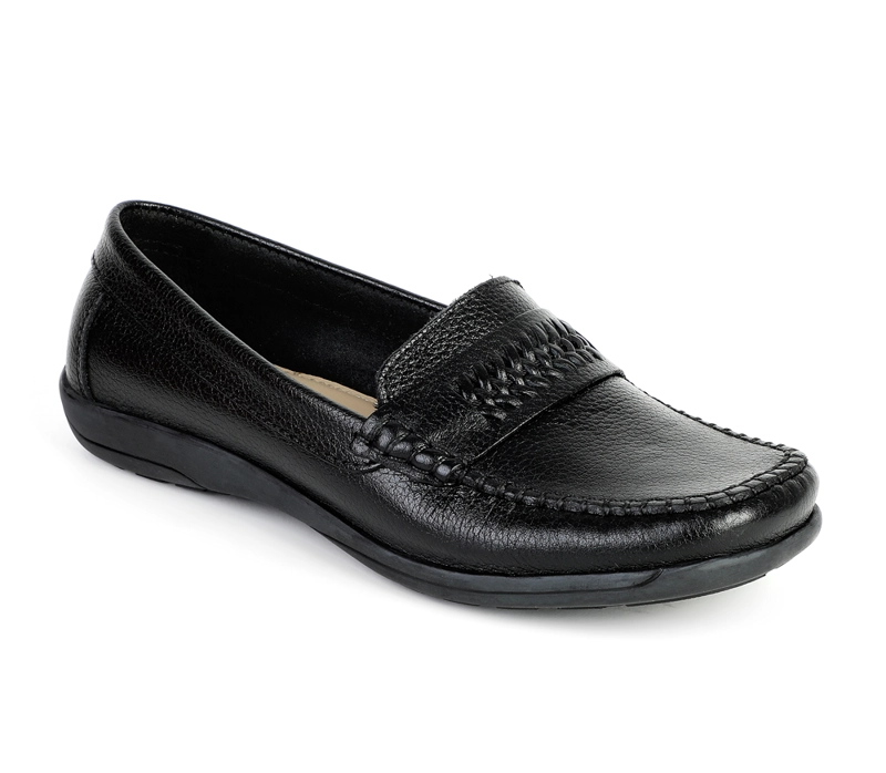 MOCASINES MUJER BATA NEGRO CASUALES - 2