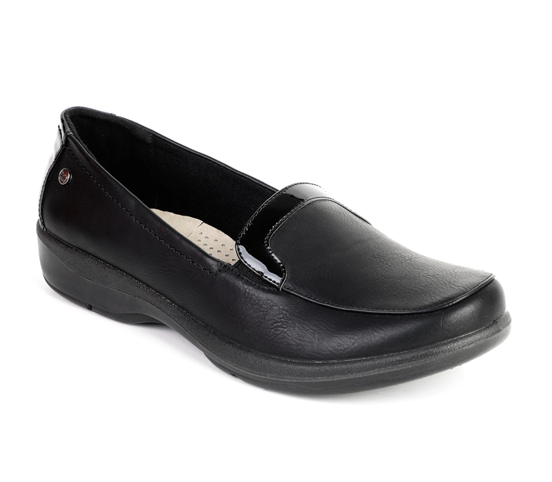 MOCASINES MUJER BATA NEGRO CASUALES COMFIT - 4