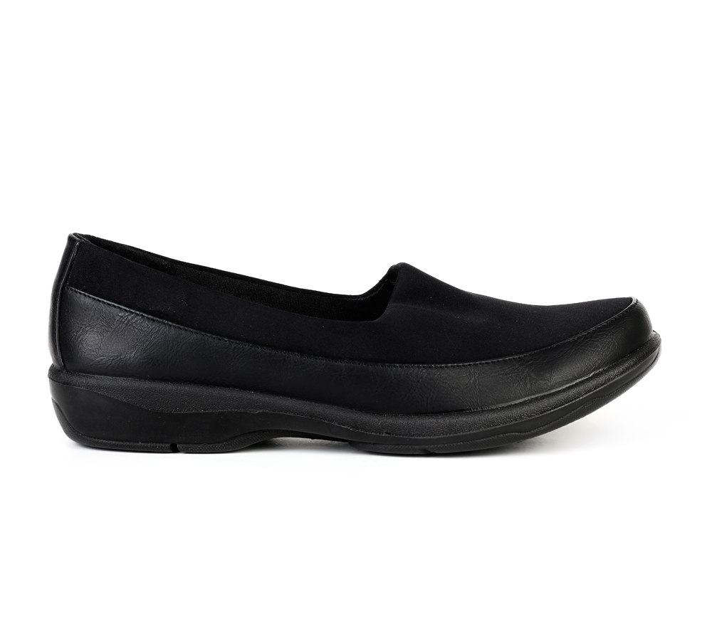 MOCASINES MUJER BATA NEGRO CASUALES - 1