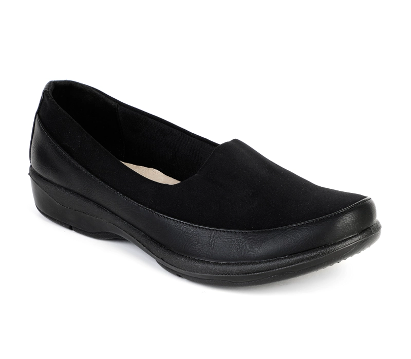 MOCASINES MUJER BATA NEGRO CASUALES - 2