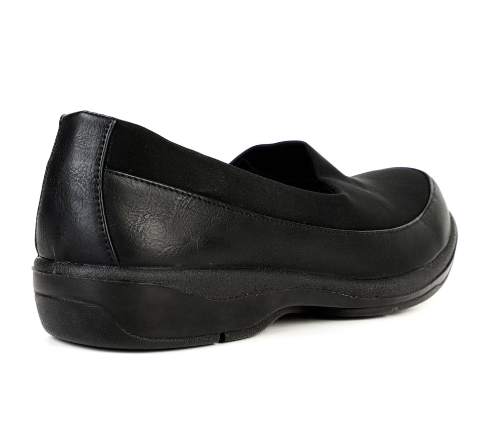 MOCASINES MUJER BATA NEGRO CASUALES - 3