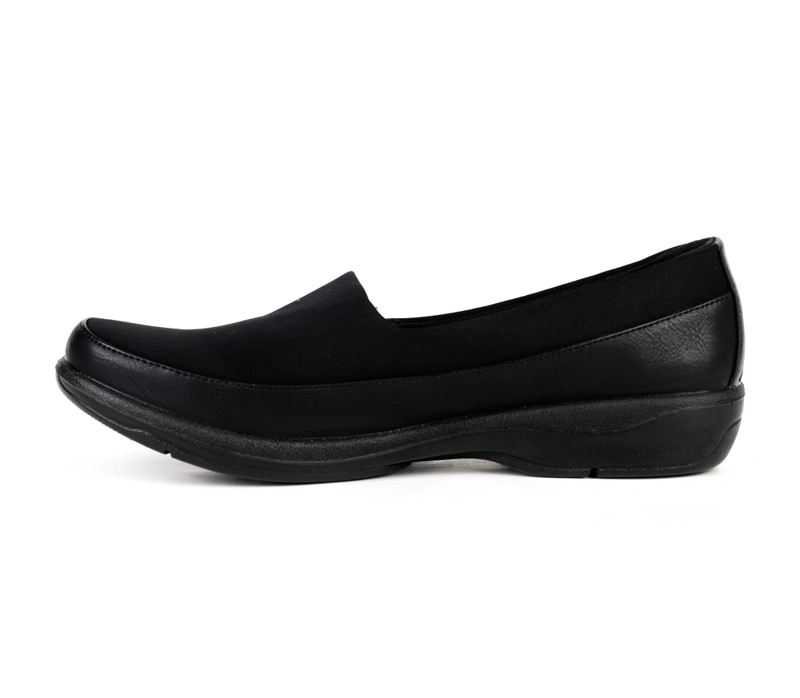 MOCASINES MUJER BATA NEGRO CASUALES - 4