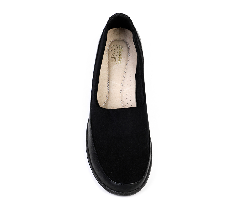 MOCASINES MUJER BATA NEGRO CASUALES - 5