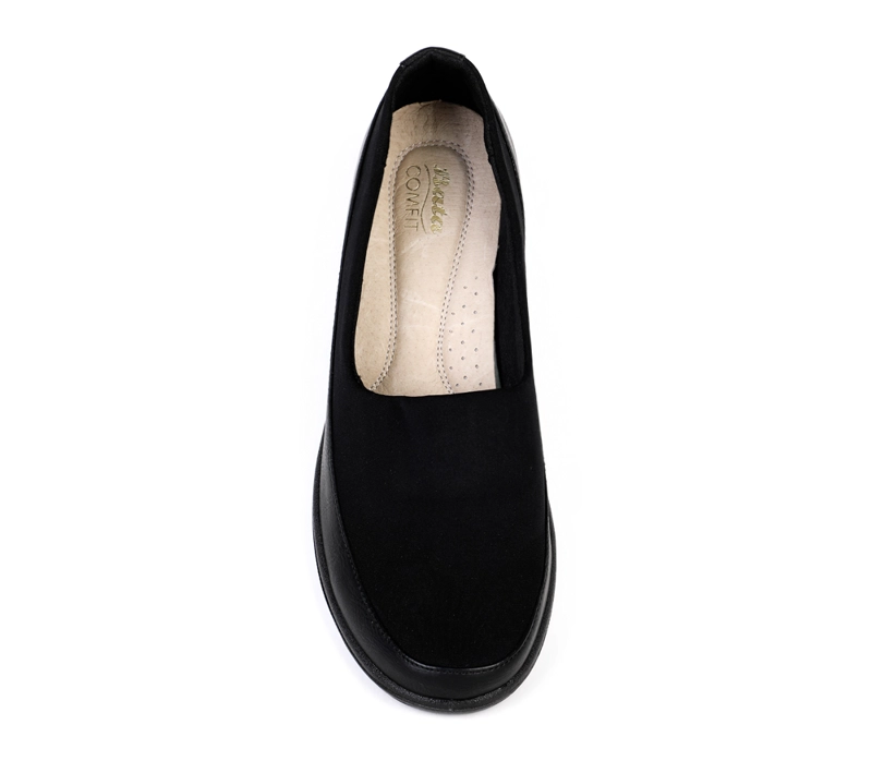 MOCASINES MUJER BATA NEGRO CASUALES - 5