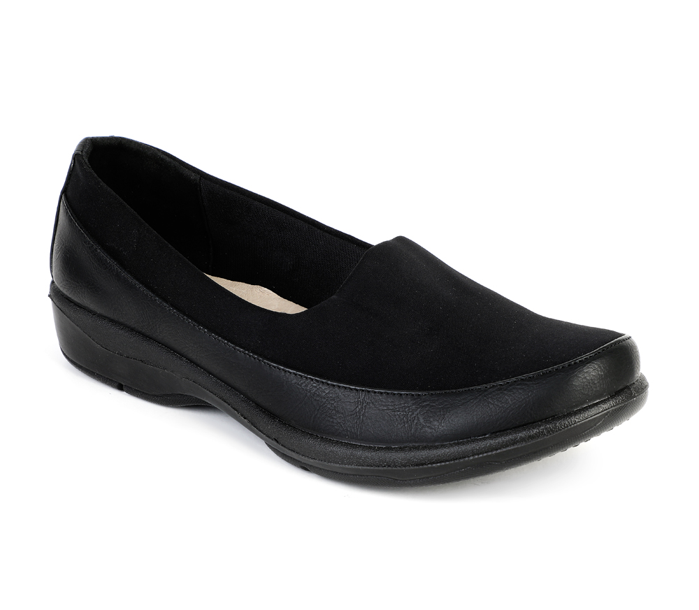 MOCASINES MUJER BATA NEGRO CASUALES - 7