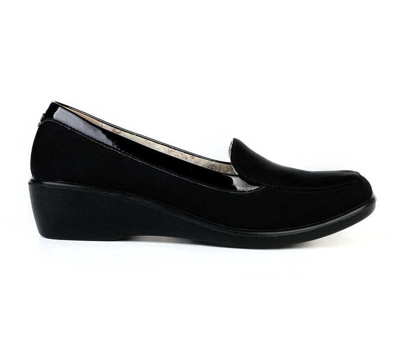 MOCASINES MUJER BATA NEGRO CASUALES COMFIT - 1
