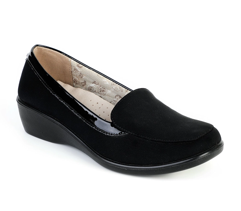 MOCASINES MUJER BATA NEGRO CASUALES COMFIT - 2