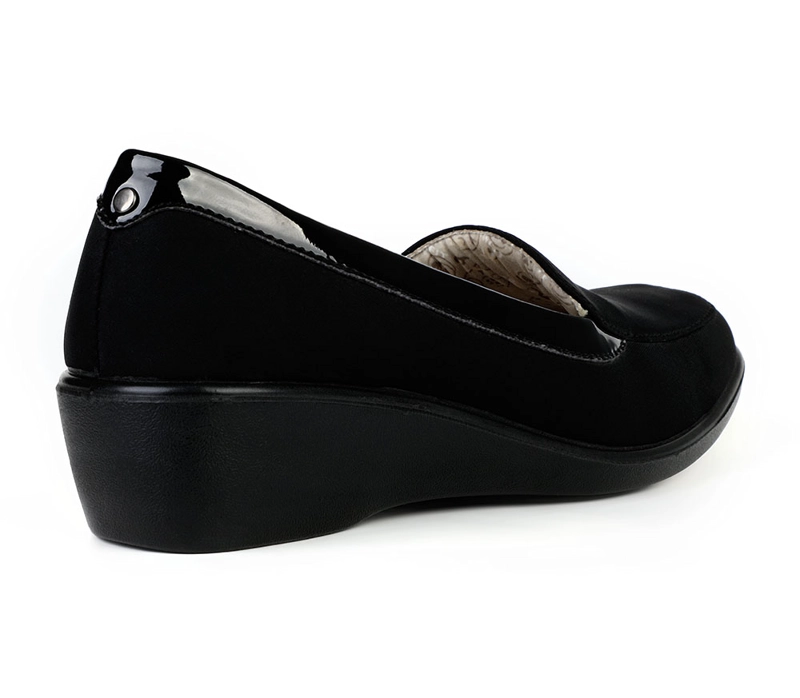 MOCASINES MUJER BATA NEGRO CASUALES COMFIT - 3