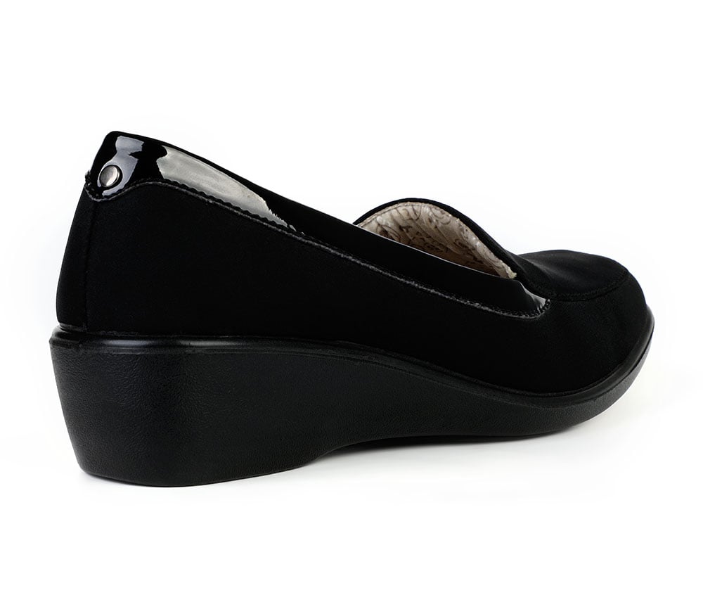 MOCASINES MUJER BATA NEGRO CASUALES COMFIT - 3