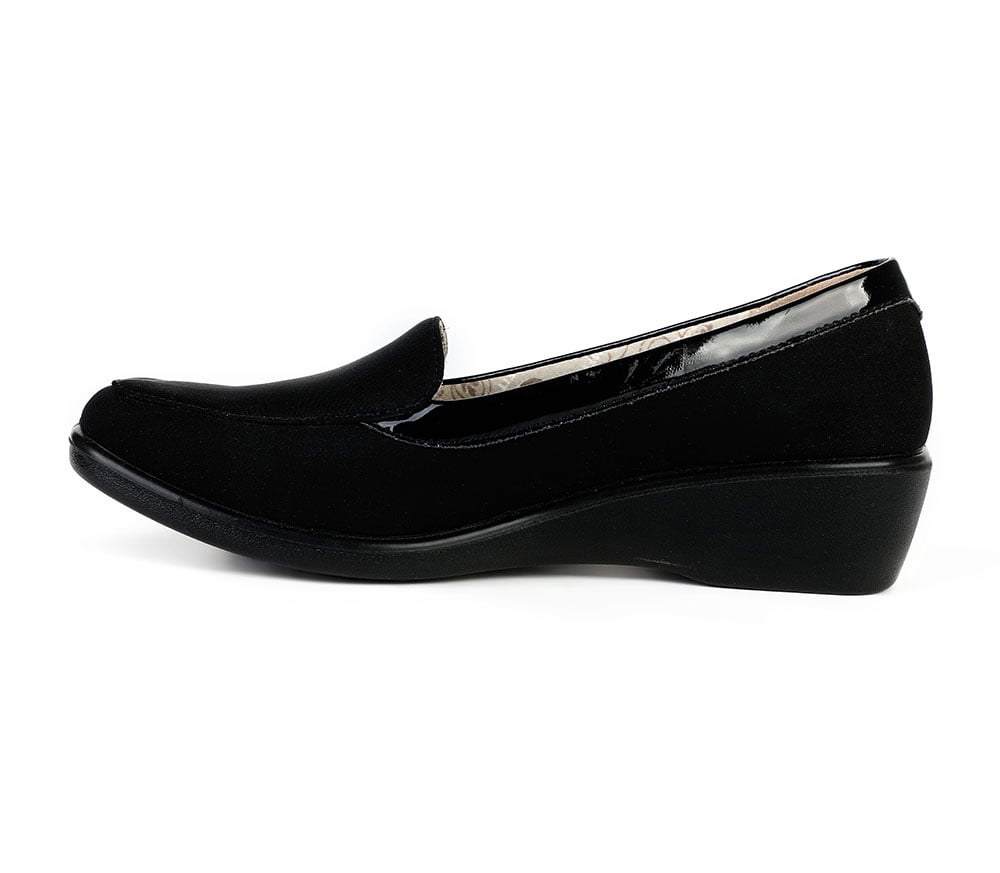 MOCASINES MUJER BATA NEGRO CASUALES COMFIT - 4