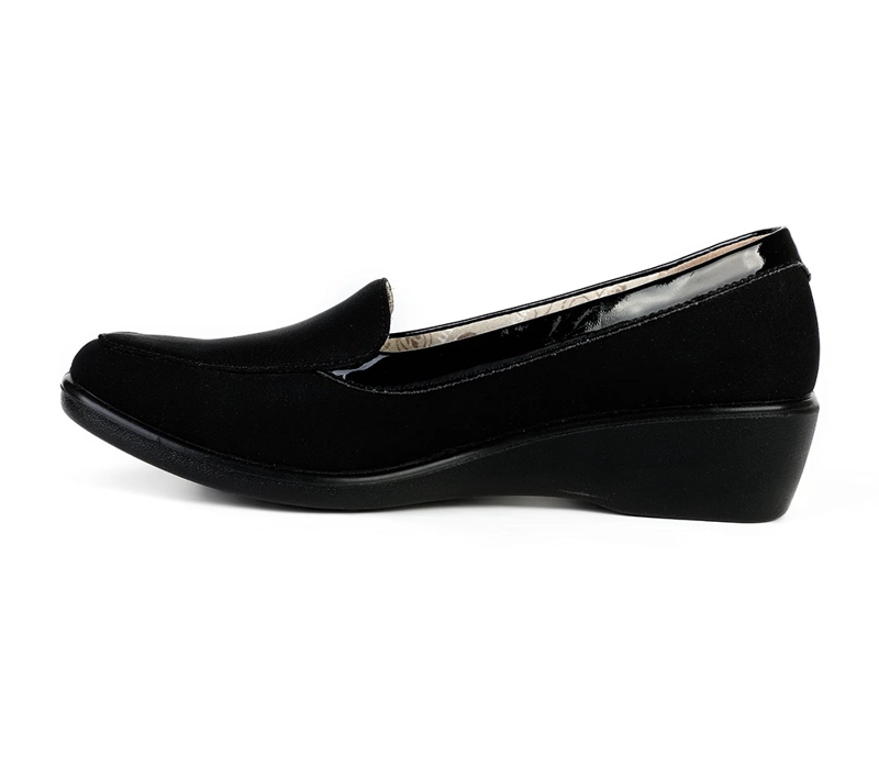 MOCASINES MUJER BATA NEGRO CASUALES COMFIT - 4