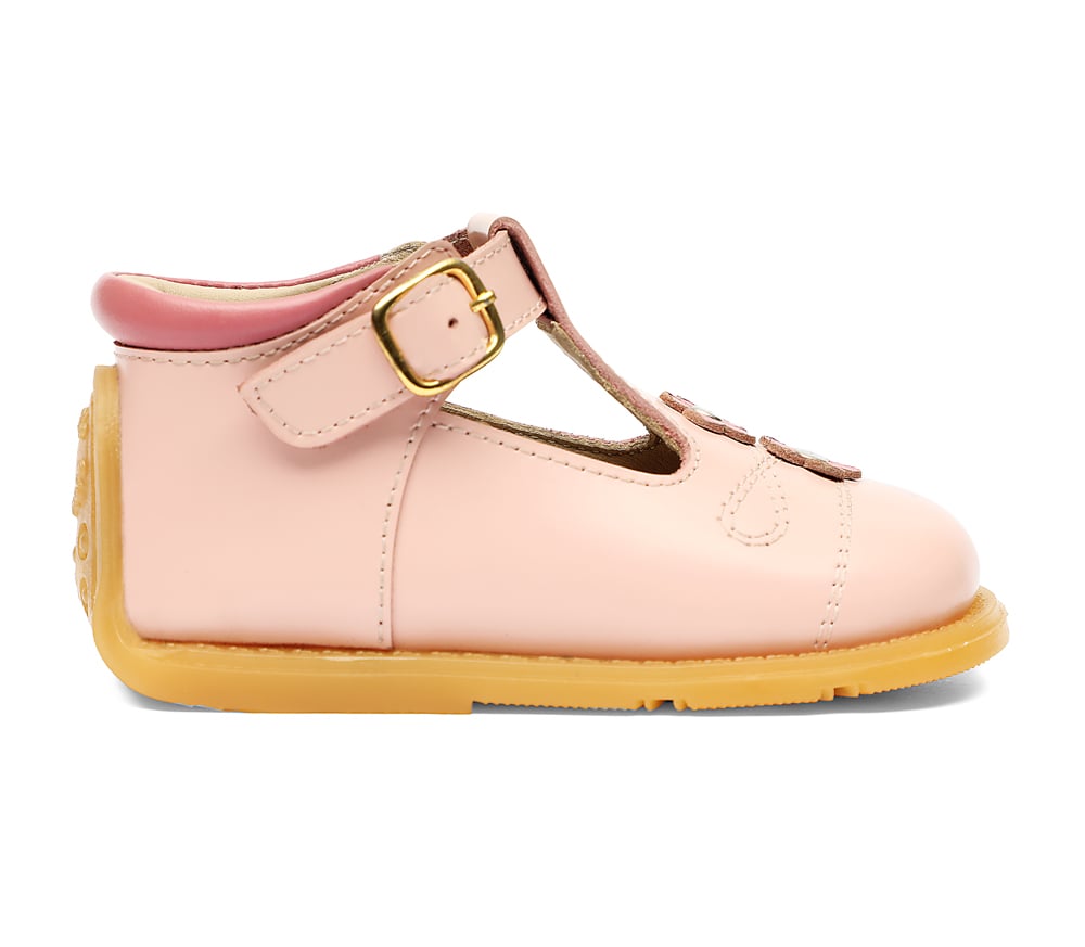 ZAPATOS DE VESTIR NIÑA BUBBLEGUMMERS CUERO ROSADO - 1