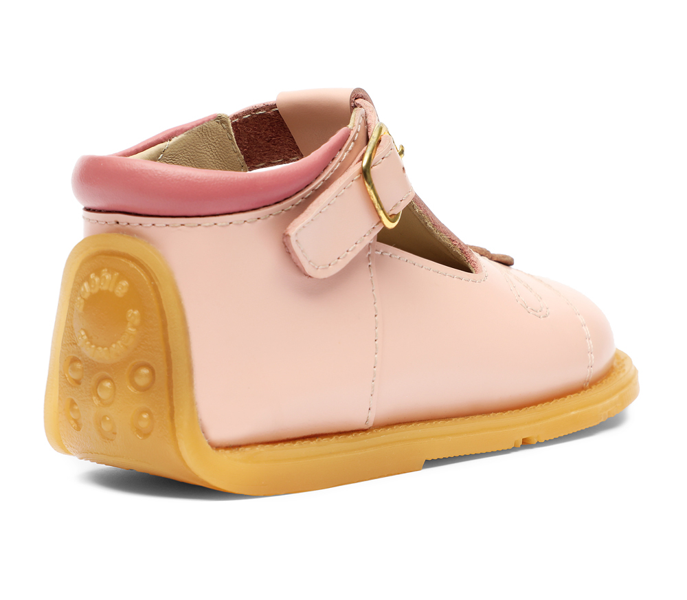 ZAPATOS DE VESTIR NIÑA BUBBLEGUMMERS CUERO ROSADO - 4