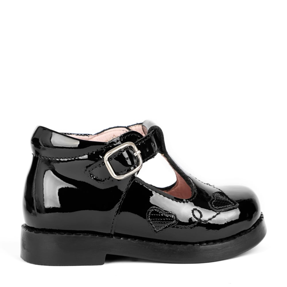 ZAPATOS DE VESTIR NIÑA BATA CUERO NEGRO - 1