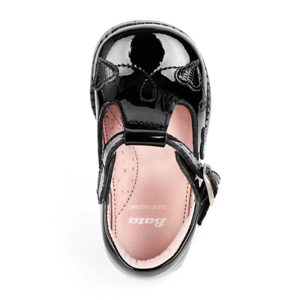 ZAPATOS DE VESTIR NIÑA BATA CUERO NEGRO - 5