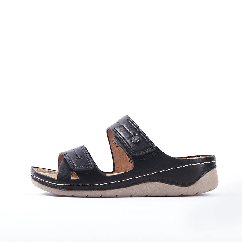 SANDALIAS MUJER BATA NEGRO CASUALES COMFIT - 1