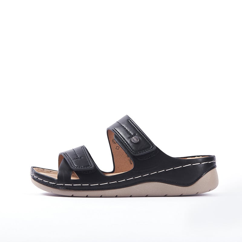 SANDALIAS MUJER BATA NEGRO CASUALES COMFIT - 1