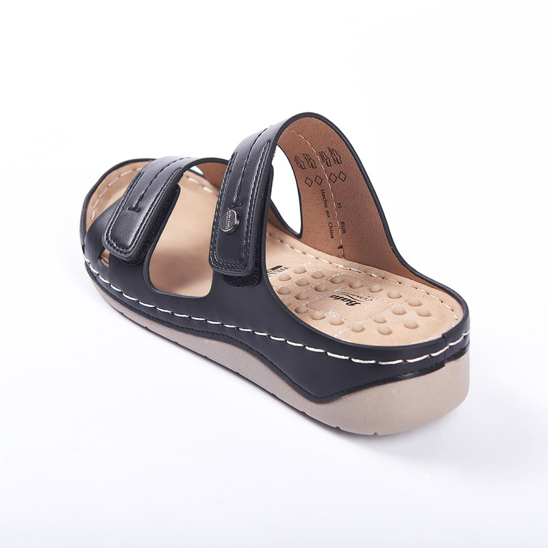 SANDALIAS MUJER BATA NEGRO CASUALES COMFIT - 5