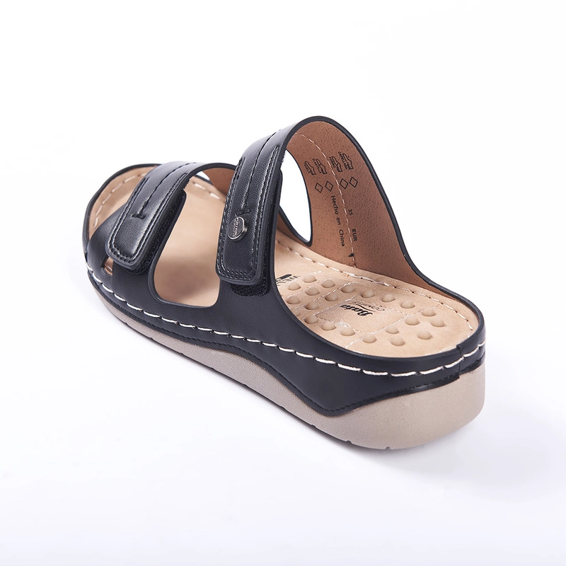 SANDALIAS MUJER BATA NEGRO CASUALES COMFIT - 5