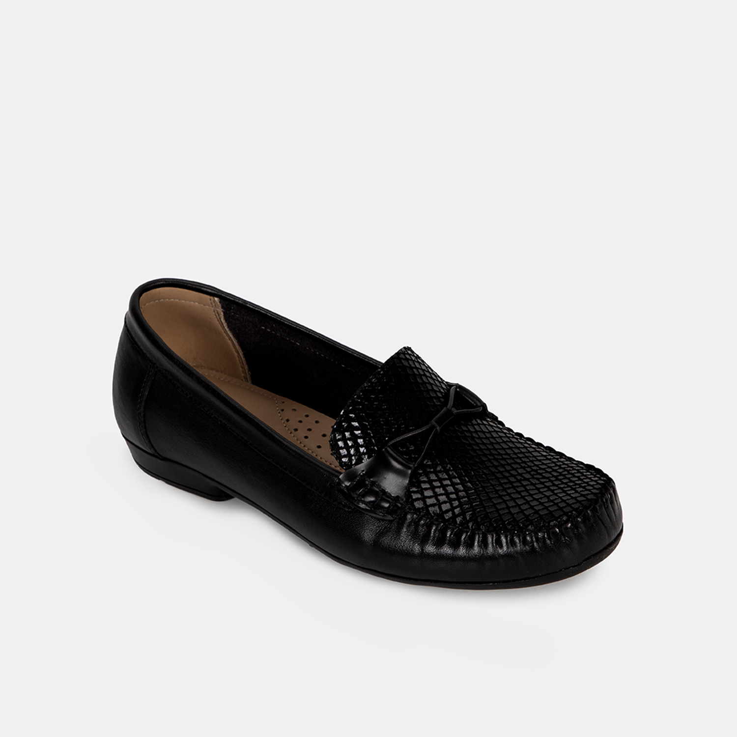 MOCASINES MUJER BATA NEGRO CASUALES COMFIT - 2