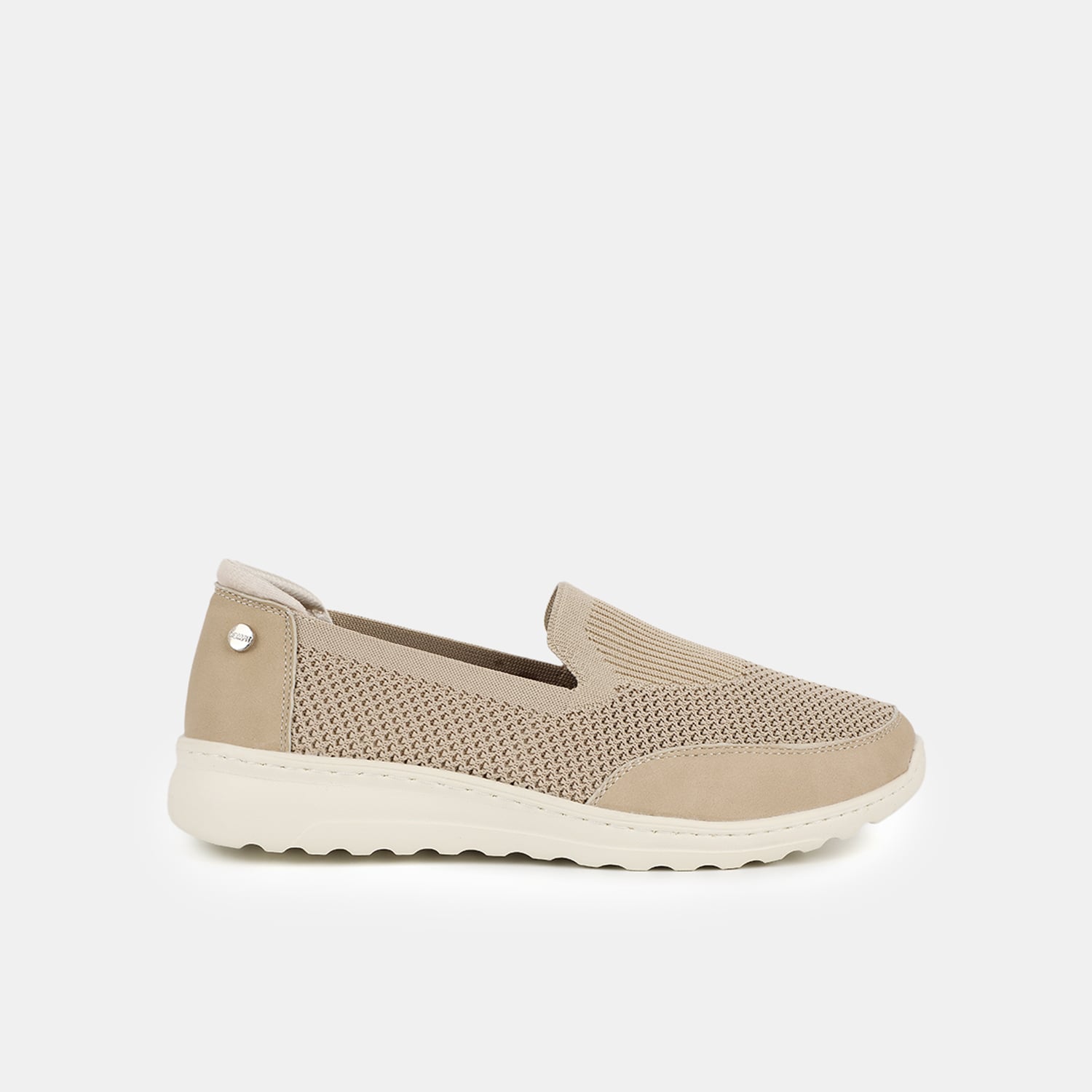 MOCASINES MUJER BATA BEIGE CASUALES COMFIT - 1