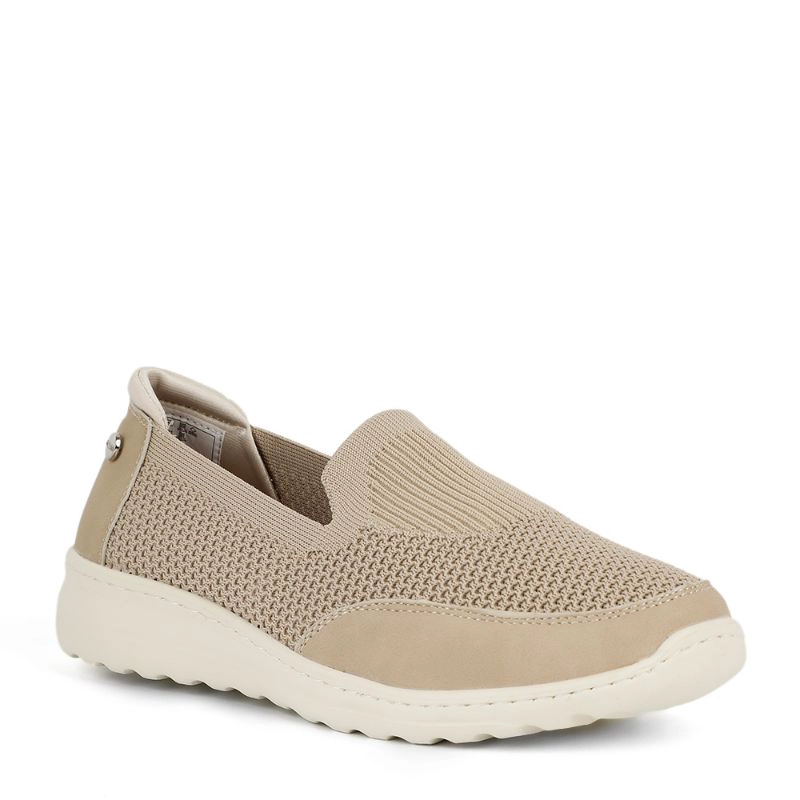 MOCASINES MUJER BATA BEIGE CASUALES COMFIT - 2