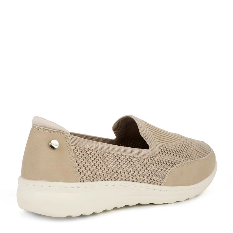 MOCASINES MUJER BATA BEIGE CASUALES COMFIT - 4