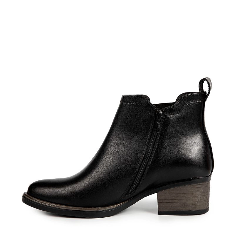 BOTINES MUJER BATA NEGRO CASUALES - 3