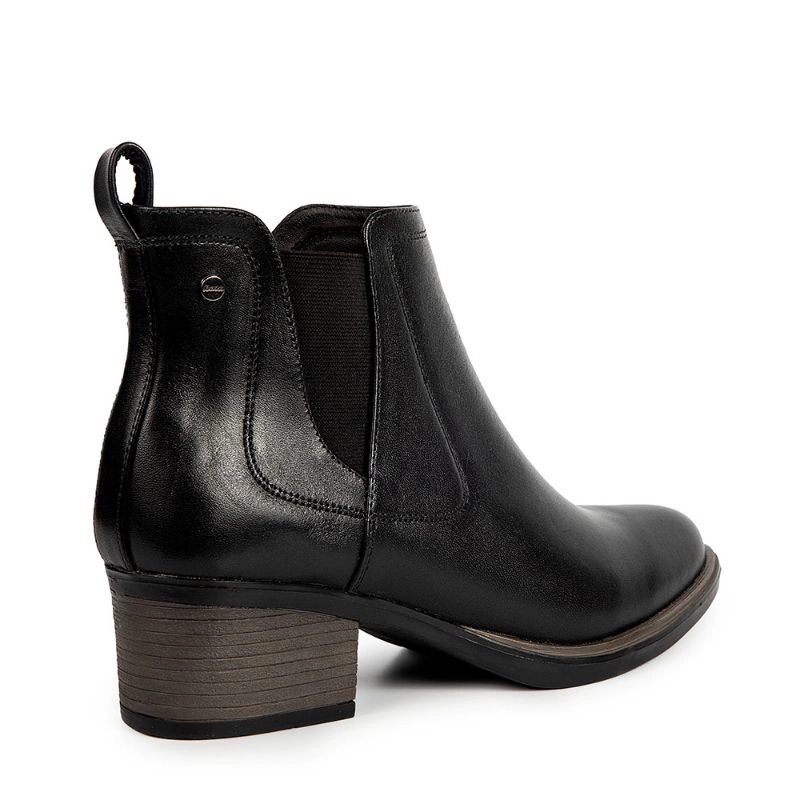 BOTINES MUJER BATA NEGRO CASUALES - 4
