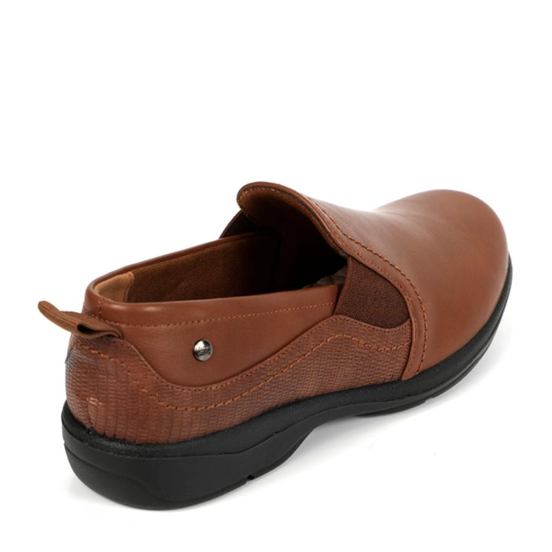 MOCASINES MUJER BATA CUERO CAMEL CASUALES COMFIT - 3