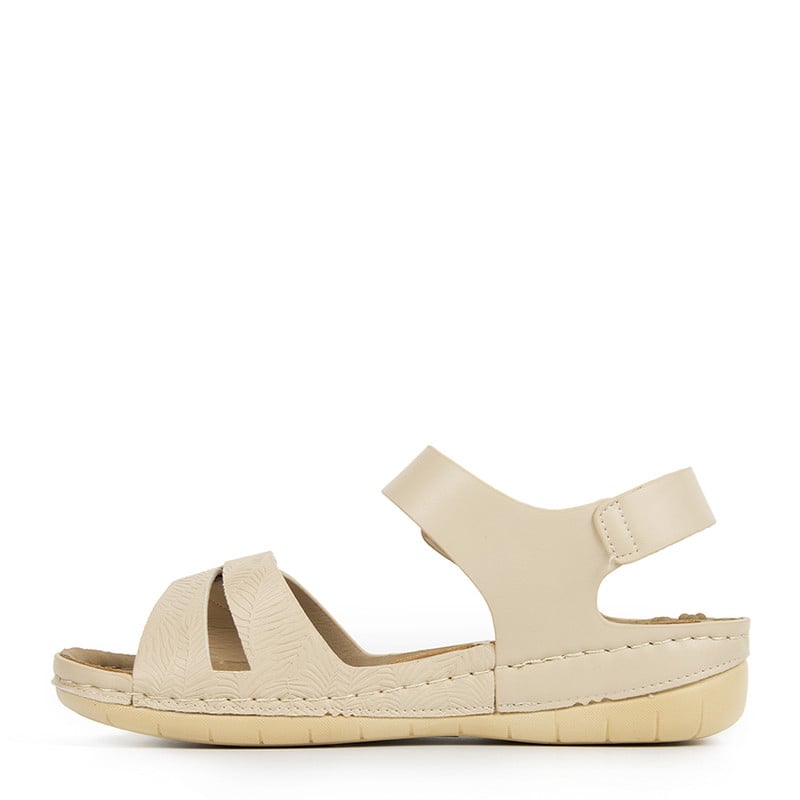 SANDALIAS CASUALES PARA MUJER BATA COMFIT BEIGE - 3