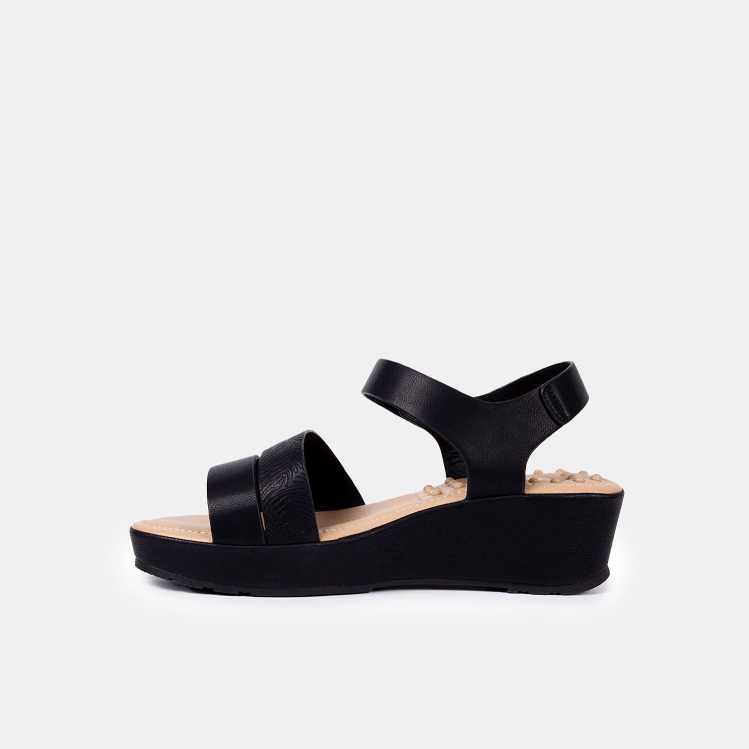 SANDALIAS MUJER BATA NEGRO CASUALES COMFIT - 3