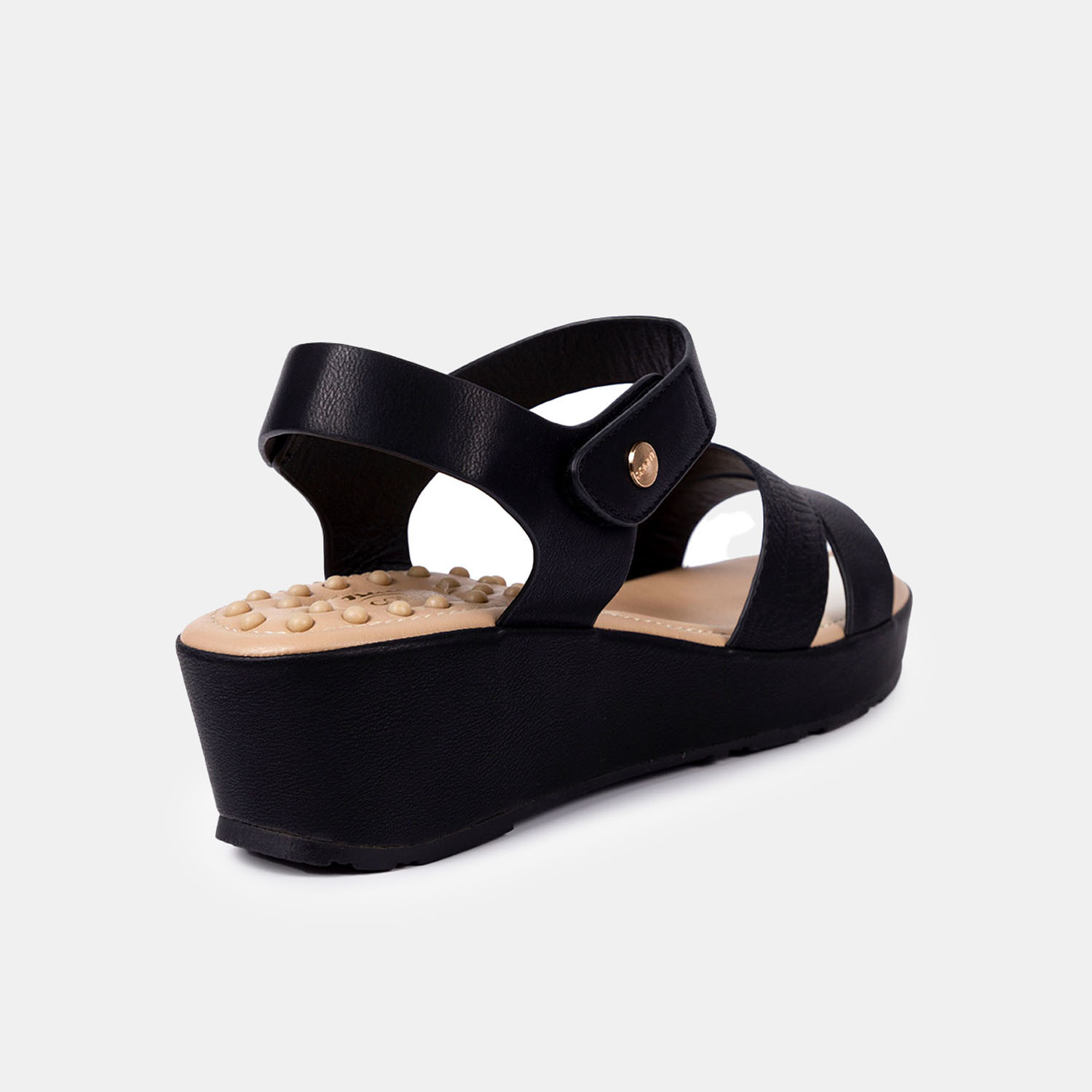 SANDALIAS MUJER BATA NEGRO CASUALES COMFIT - 4