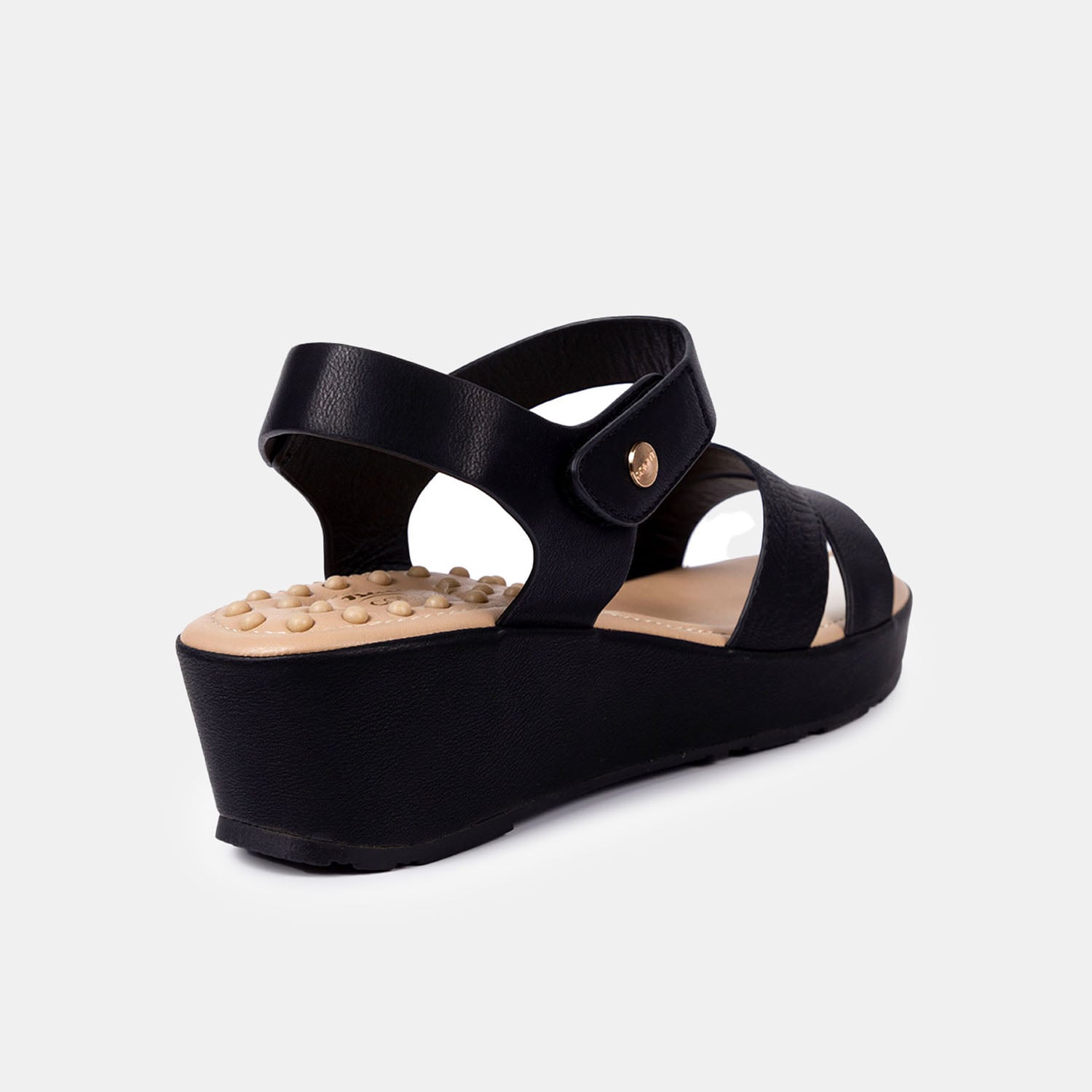 SANDALIAS MUJER BATA NEGRO CASUALES COMFIT - 4