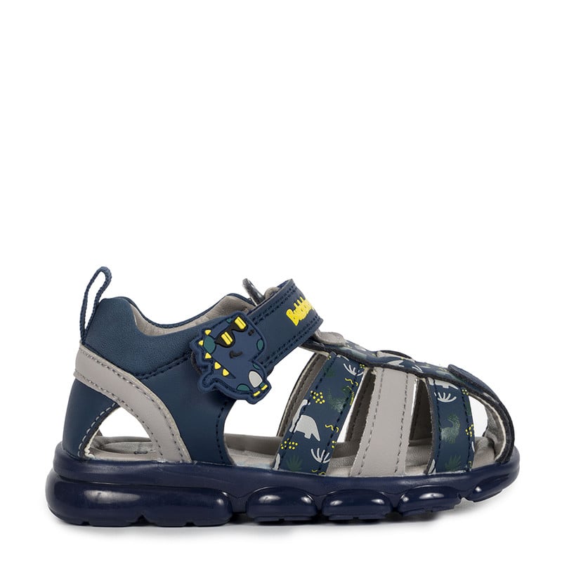 SANDALIAS NIÑO BUBBLEGUMMERS AZUL MARINO CON LUCES - 2