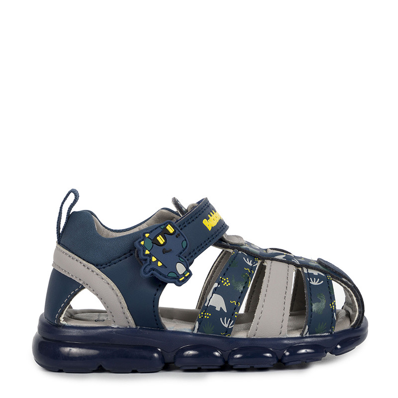 SANDALIAS NIÑO BUBBLEGUMMERS AZUL MARINO CON LUCES - 2