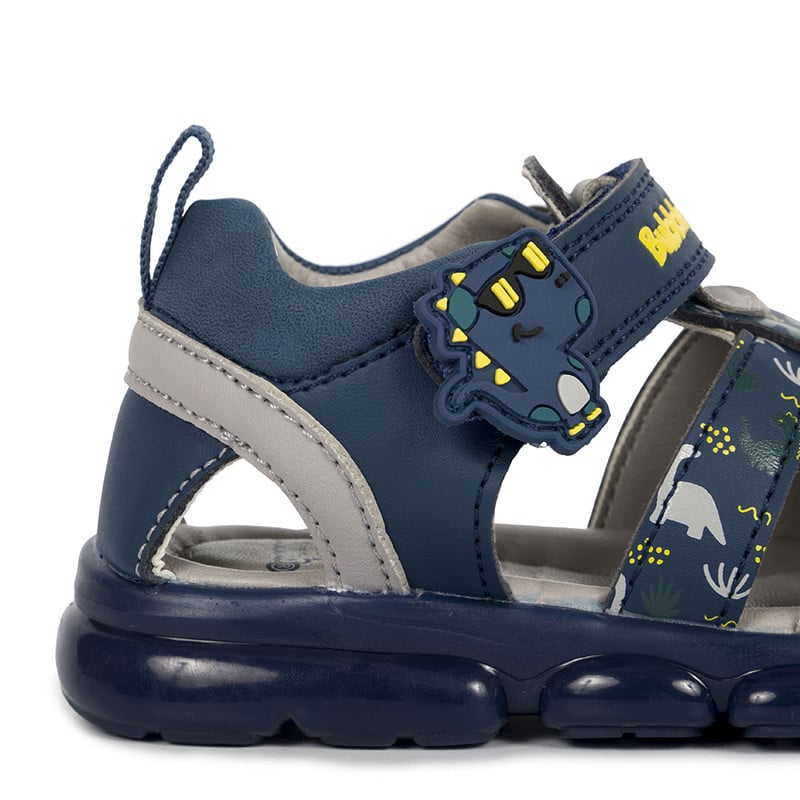 SANDALIAS NIÑO BUBBLEGUMMERS AZUL MARINO CON LUCES - 3