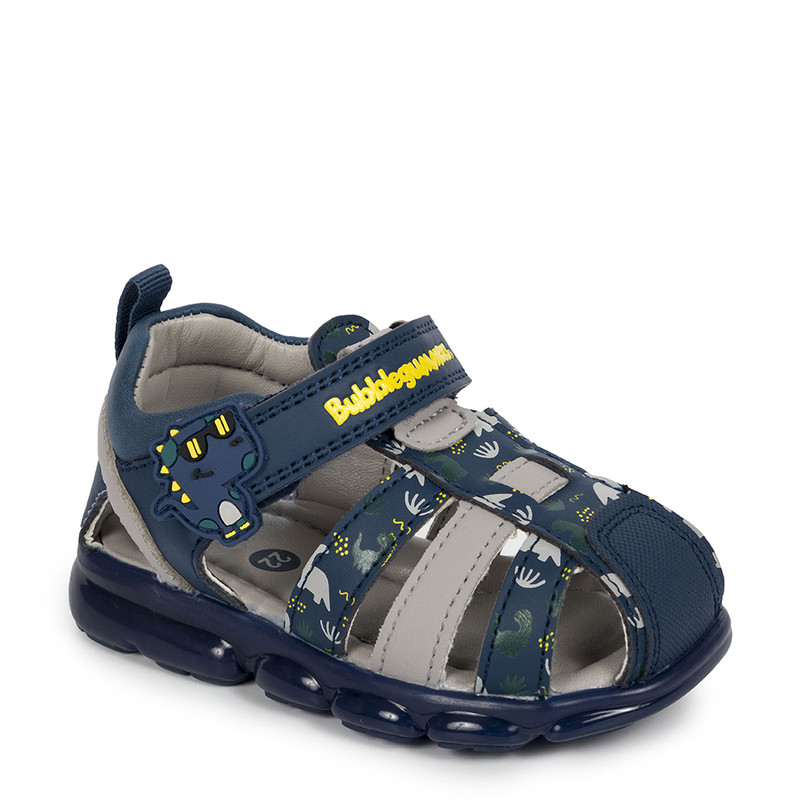 SANDALIAS NIÑO BUBBLEGUMMERS AZUL MARINO CON LUCES - 4